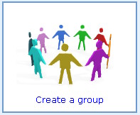 A screenshot of the button that is used to create a group.